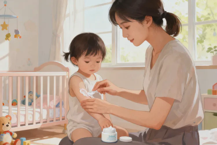 孩子手臂上偶爾長濕疹可以治愈嗎(圖1)