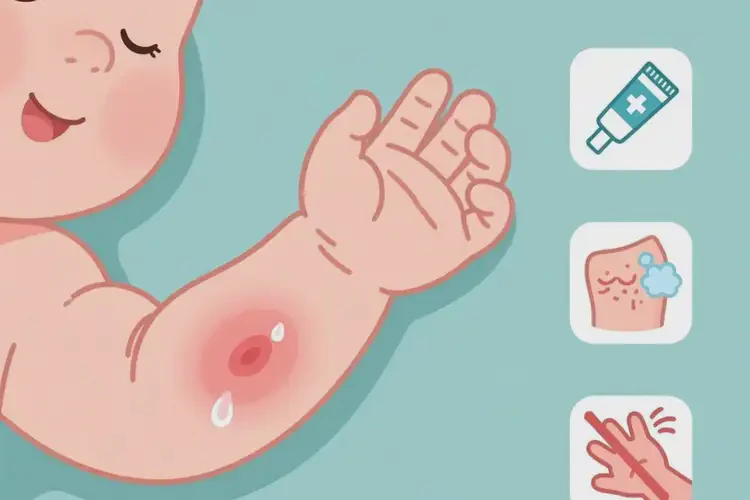 新生兒手臂出濕疹可以治好嗎(圖2)