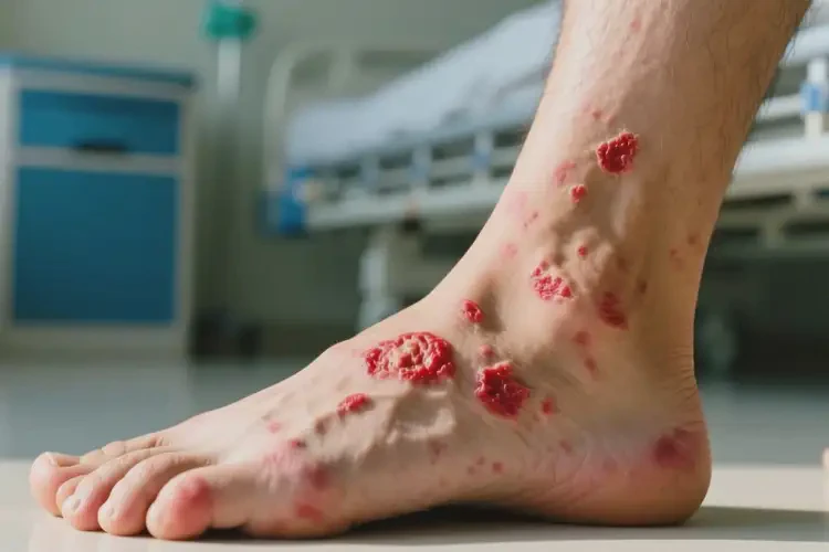 男人腳上出現(xiàn)濕疹可不可以根治(圖4)