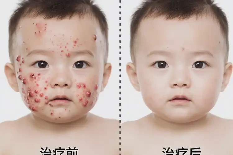 小兒臉上出現(xiàn)濕疹可以治好嗎(圖2)