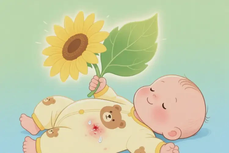 嬰兒肚子長濕疹可以治好嗎(圖1)