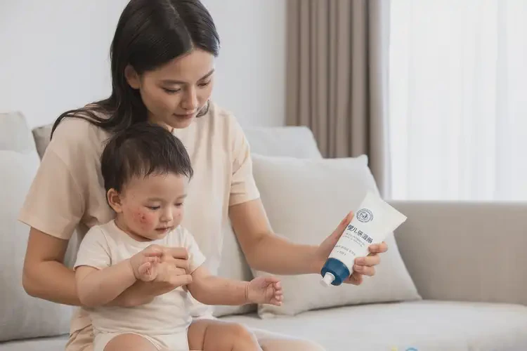 寶寶臉上有濕疹可以治好嗎(圖2)