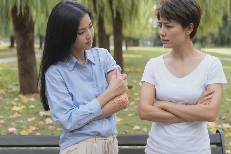 女人四肢偶爾起濕疹能靠自己自愈嗎(圖3)