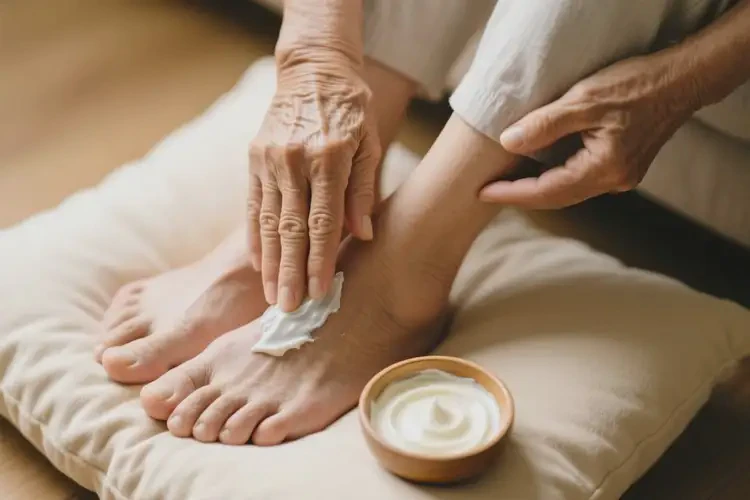 老人腳上容易長濕疹可以治好嗎(圖1)