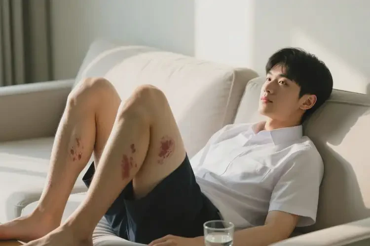 大學(xué)生大腿出現(xiàn)濕疹可以治好嗎(圖1)