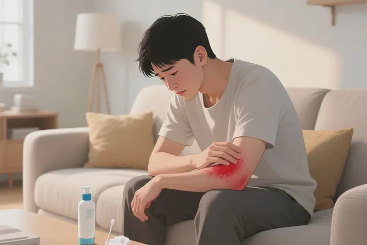 男人手臂偶爾長(zhǎng)濕疹能靠自己自愈嗎(圖1)