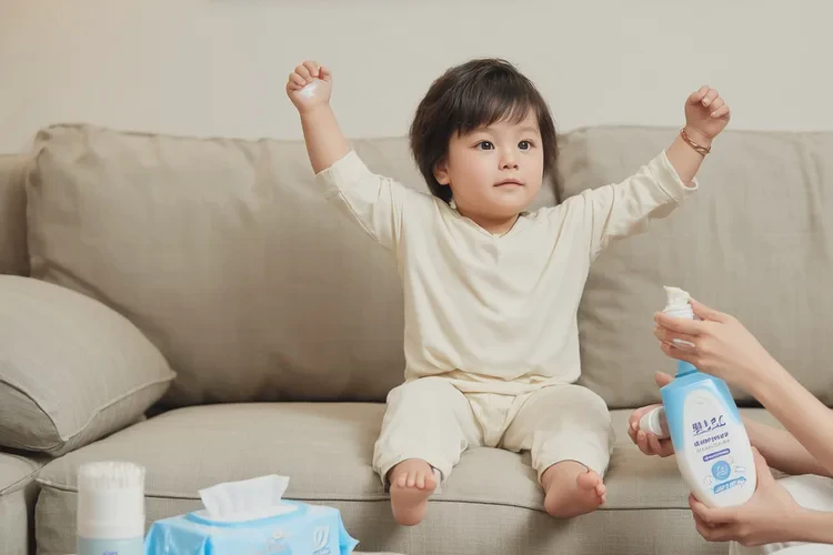 孩子手臂上出濕疹可以治愈嗎(圖1)