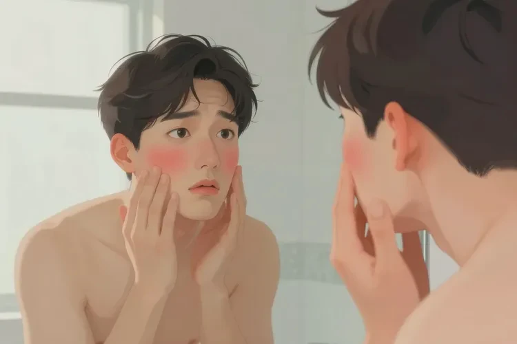 男人面部長濕疹能靠自己自愈嗎(圖1)