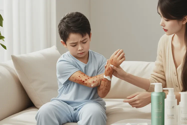 小孩手臂容易長(zhǎng)濕疹可以治愈嗎(圖1)