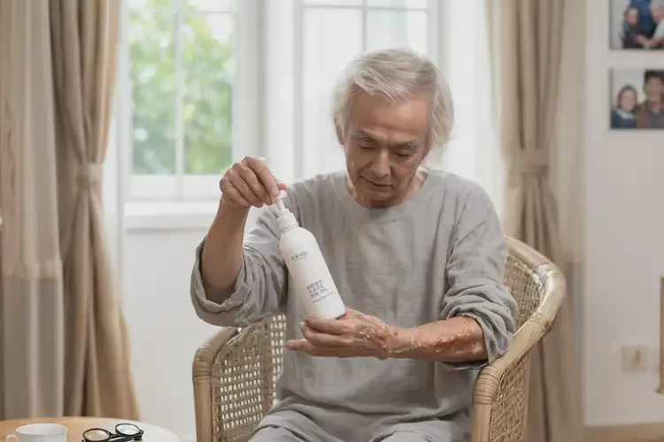 老人手臂上出濕疹可以治好嗎(圖1)