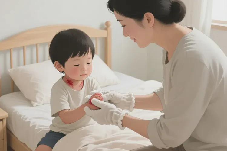 孩子脖子上出濕疹可以治愈嗎(圖3)