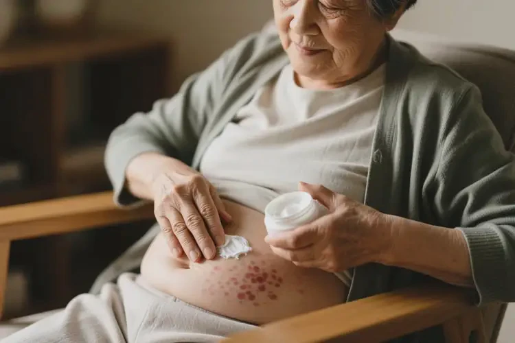 老人肚子上容易長(zhǎng)濕疹可以治好嗎(圖3)