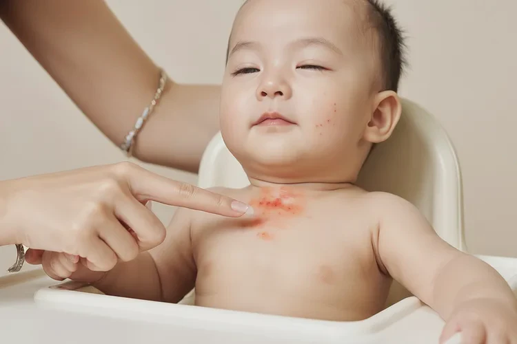 嬰幼兒脖子上起濕疹可以治愈嗎(圖1)