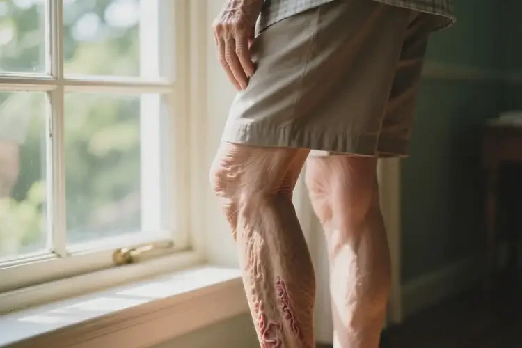 高齡老人小腿上出濕疹可以治好嗎(圖1)