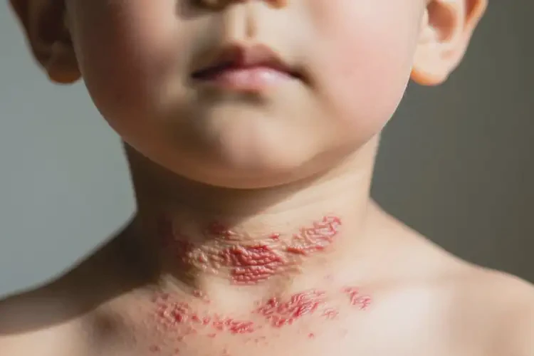 孩子脖子有濕疹可以治好嗎(圖2)