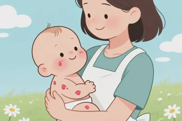 嬰幼兒脖子出濕疹可以治好嗎(圖1)