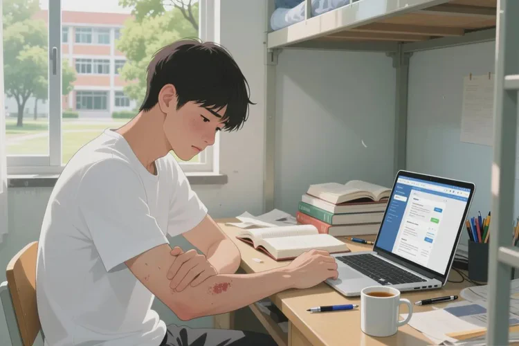 大學生四肢偶爾長濕疹能靠自己自愈嗎(圖1)