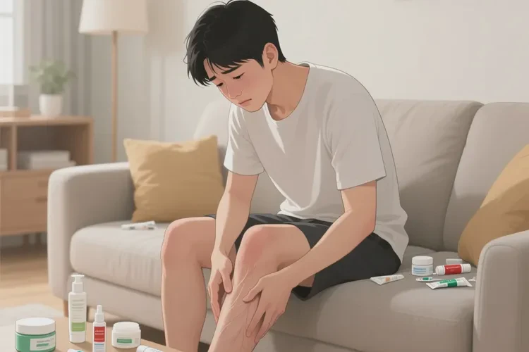 青年人大腿長濕疹能靠自己自愈嗎(圖1)