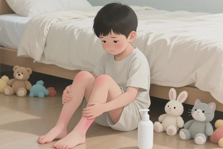 兒童小腿偶爾長(zhǎng)濕疹可以治愈嗎(圖1)