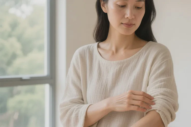 女人手臂上容易起濕疹能靠自己自愈嗎(圖1)