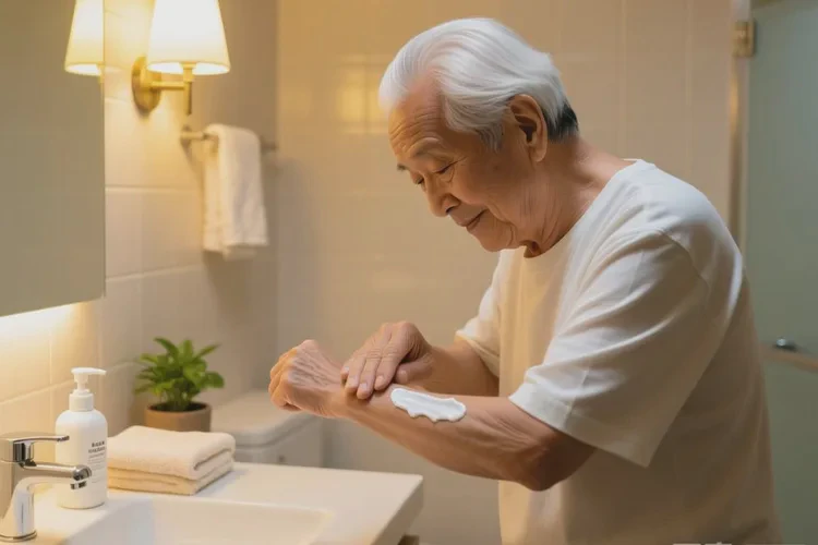 老年人手臂上偶爾起濕疹可以治愈嗎(圖1)