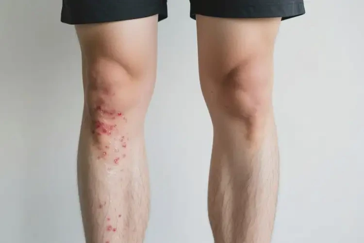 青年人大腿長濕疹可以治好嗎(圖1)