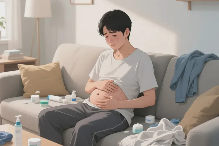 青年人肚子上出現濕疹能靠自己自愈嗎(圖1)