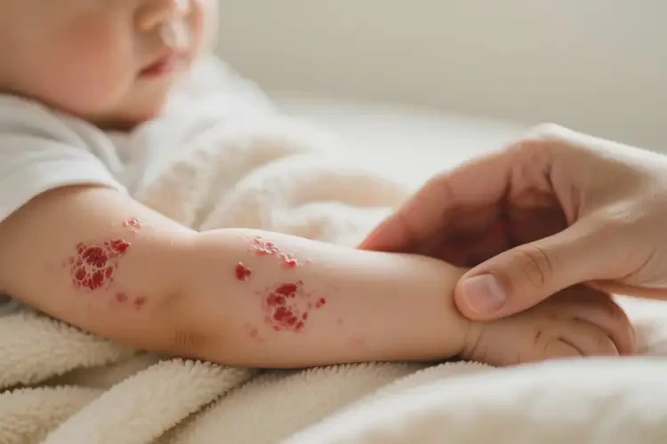 小孩手臂偶尔长湿疹可以治好吗(图4)