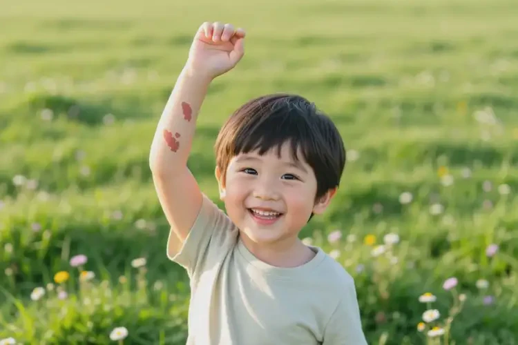 小孩手臂偶尔长湿疹可以治好吗(图1)