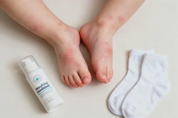 幼兒腳上出現(xiàn)濕疹不管它會自己自愈嗎(圖2)