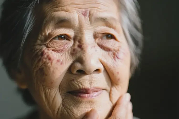 老人面部出現(xiàn)濕疹可以治好嗎(圖2)