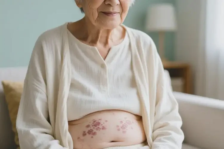 老人肚子上容易長(zhǎng)濕疹可以治好嗎(圖1)