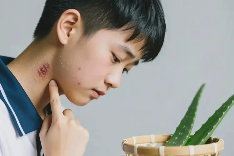 中學生脖子出現(xiàn)濕疹可不可以根治(圖1)