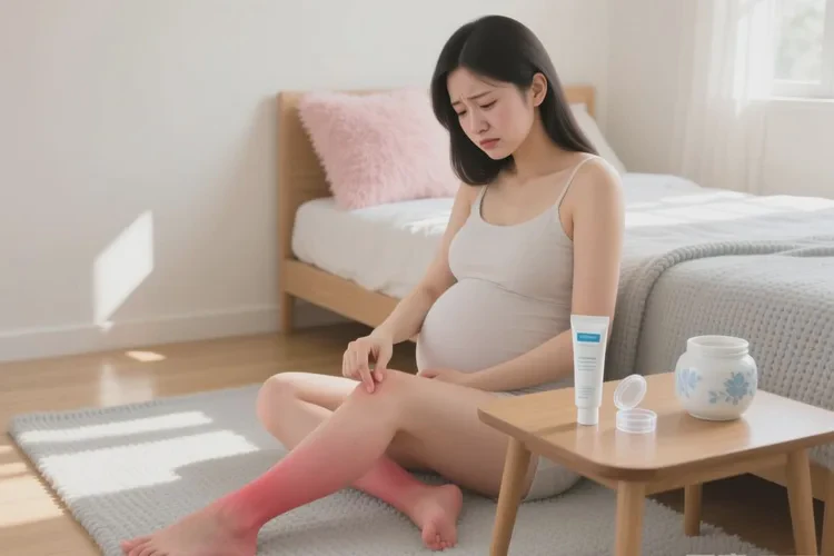 孕婦小腿出現(xiàn)濕疹可以治愈嗎(圖1)