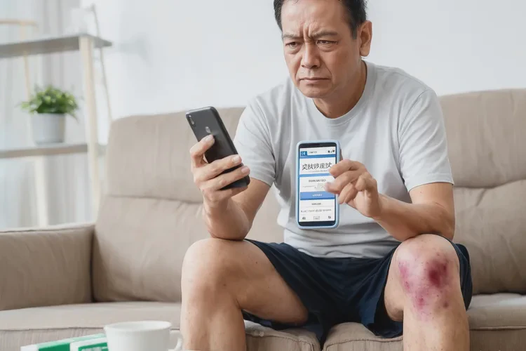 男人小腿上有濕疹能靠自己自愈嗎(圖1)