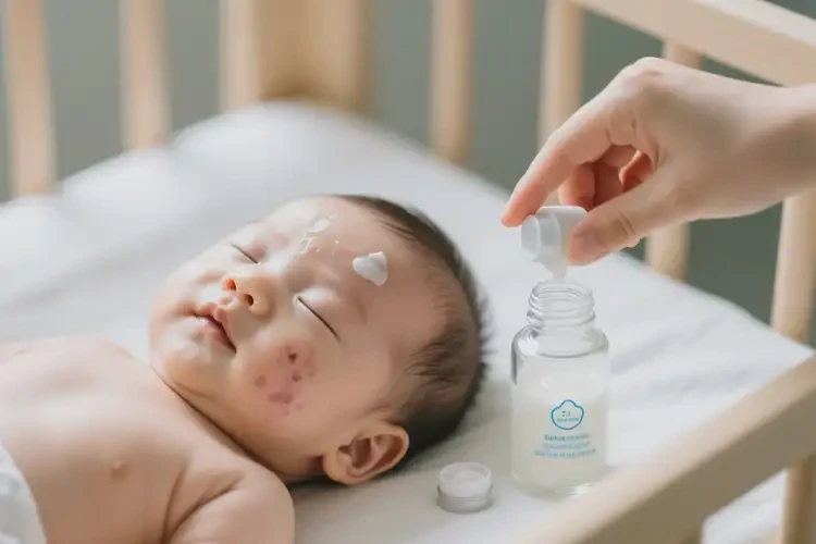 新生兒臉上經(jīng)常起濕疹可不可以根治(圖2)