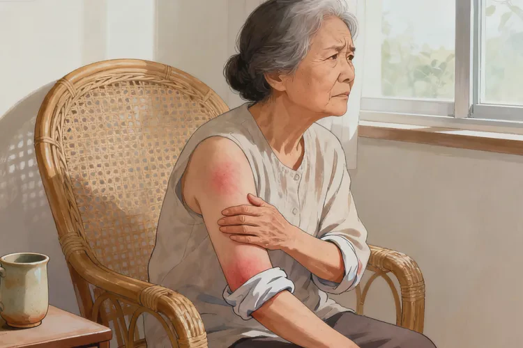 老年人手臂上出湿疹能靠自己自愈吗(图1)