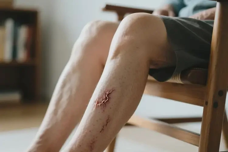 老人小腿上出現(xiàn)濕疹可以治好嗎(圖1)