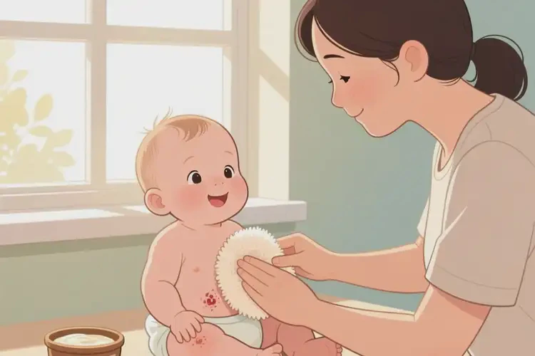 新生兒屁股上經(jīng)常長濕疹可以治好嗎(圖1)