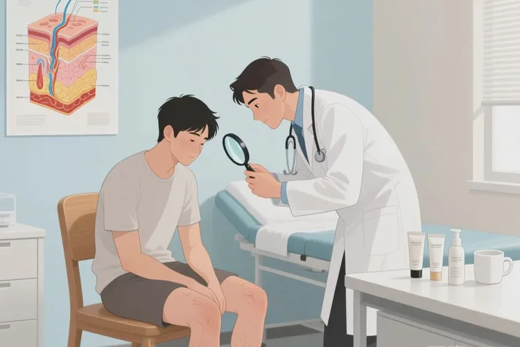 男人大腿出現(xiàn)濕疹能靠自己自愈嗎(圖4)