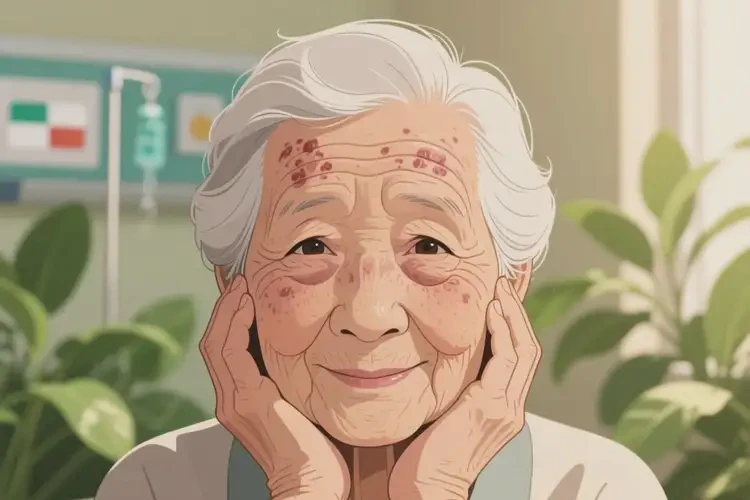 老人臉上出現(xiàn)濕疹可以治好嗎(圖1)