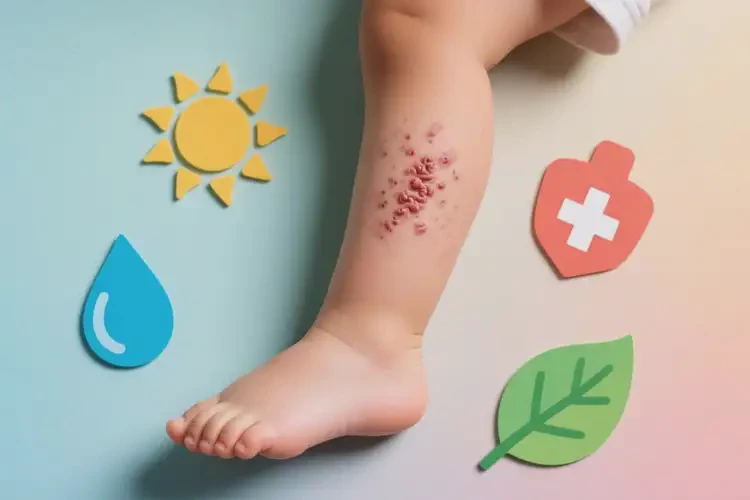 小兒大腿上出現(xiàn)濕疹可以治好嗎(圖2)