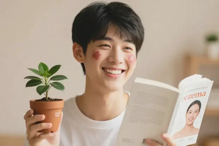 青年人面部出現(xiàn)濕疹可不可以根治(圖1)