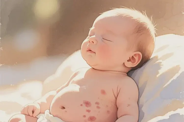新生兒肚子偶爾起濕疹可以治好嗎(圖1)