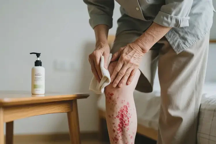 老年人小腿長(zhǎng)濕疹可以治好嗎(圖1)