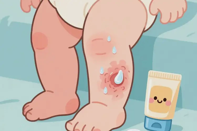 嬰幼兒小腿上偶爾長(zhǎng)濕疹可以治好嗎(圖1)