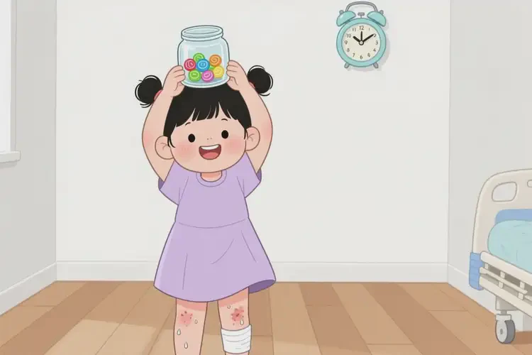 少兒小腿上長(zhǎng)濕疹可以治好嗎(圖1)