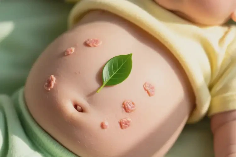 嬰兒肚子上容易長濕疹可以治好嗎(圖1)