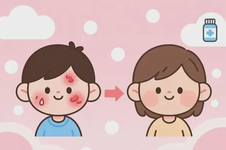 少兒面部容易起濕疹可以治好嗎(圖2)