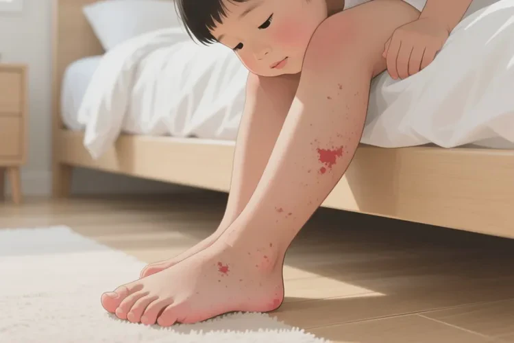 孩子脚上偶尔长湿疹可以治愈吗(图1)